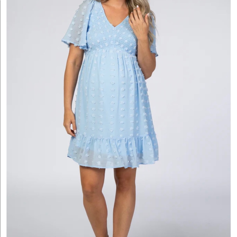 Pinkblush Swiss Dot Maternity Dress